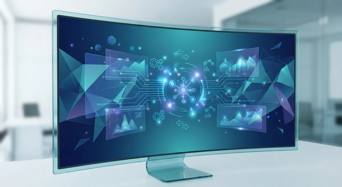 AI agent platform dashboard with connected nodes