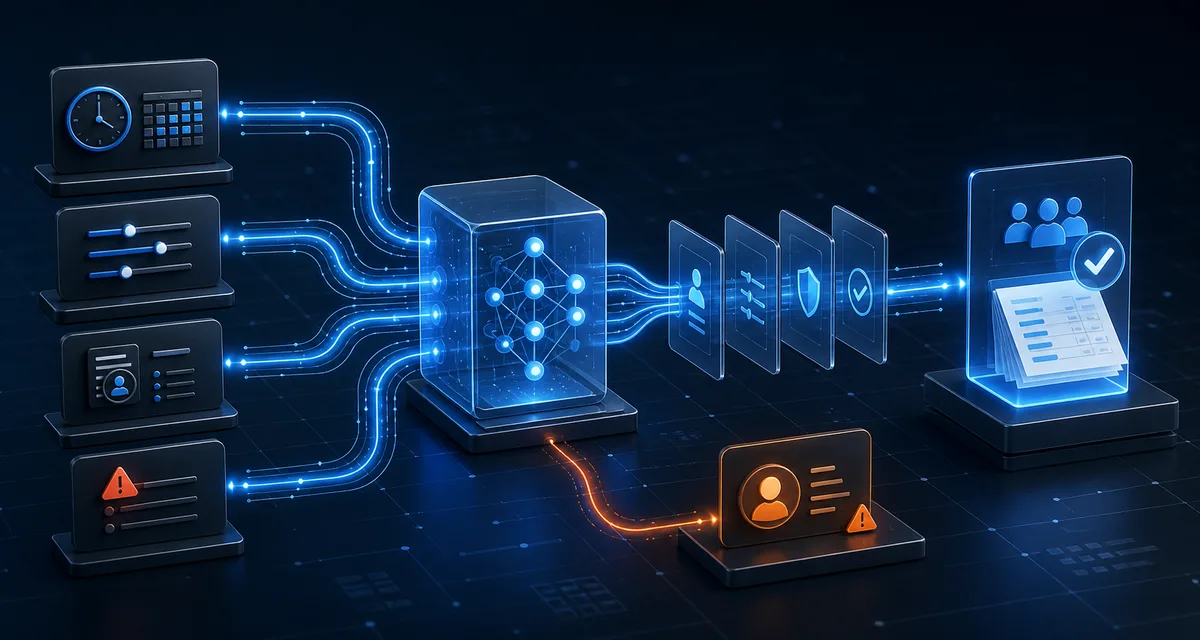 AI Automation for Payroll: 21 Clerk Tasks Ranked — editorial illustration