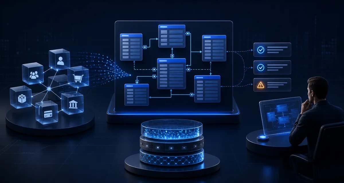 AI Database Design: 25 Tasks Ranked — editorial illustration