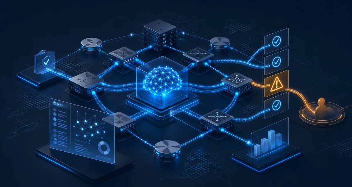 AI Network Automation: 33 Tasks Ranked — editorial illustration