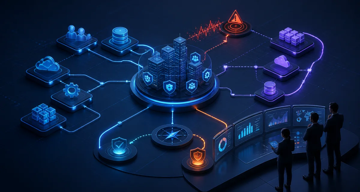 Business Continuity Automation: 21 Tasks — editorial illustration