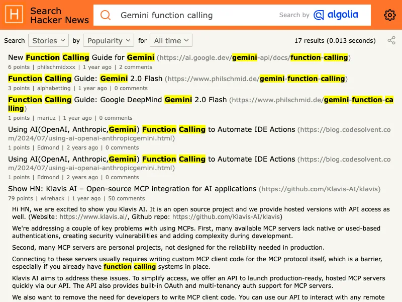 Hacker News search capture for Google ADK agent discussions